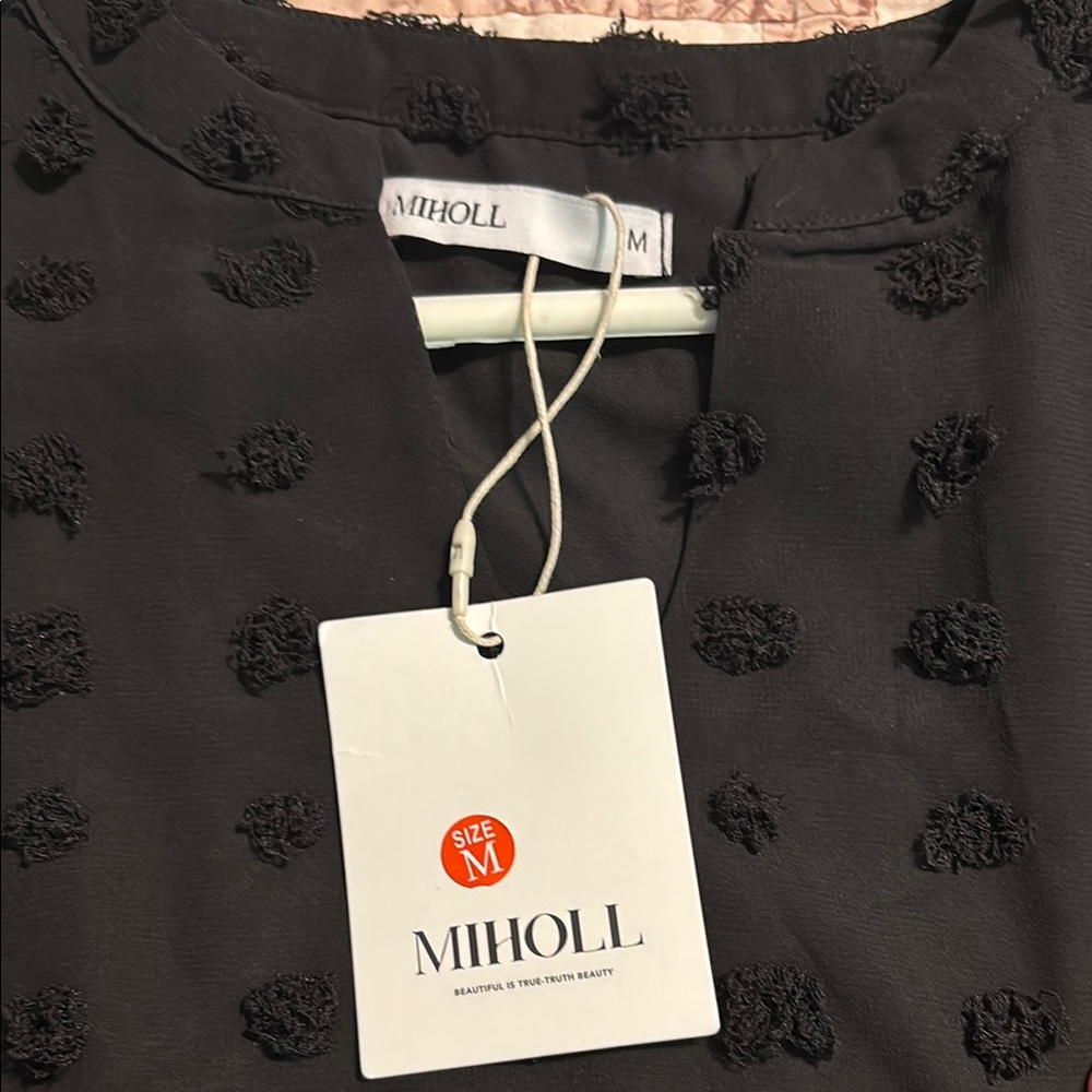 Miholl Black Textured dress